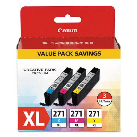 Original Canon 0337C005 (CLI-271XL) High-Yield Ink, Cyan/Magenta/Yellow