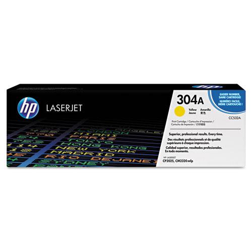 Original HP 304A, (CC532A) Yellow Original LaserJet Toner Cartridge