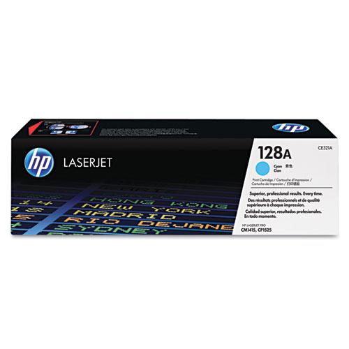 Original HP 128A, (CE321A) Cyan Original LaserJet Toner Cartridge