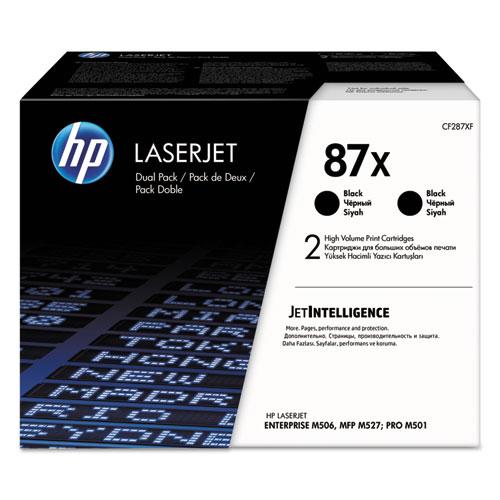 Original HP 87X, (CF287X-D) 2-pack High Yield Black Original LaserJet Toner Cartridges
