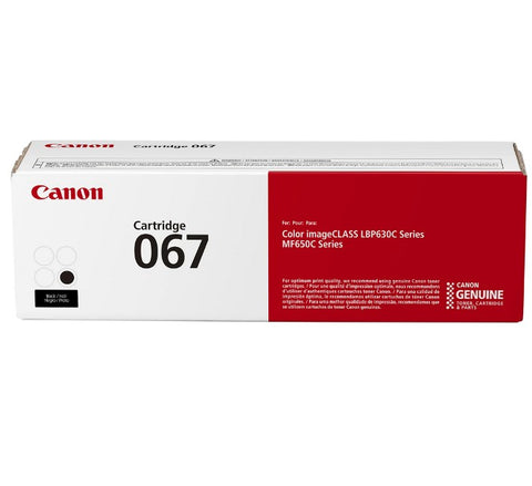 Canon 067 Black Toner Cartridge, Genuine OEM Toner in Retail Box (5102C001)