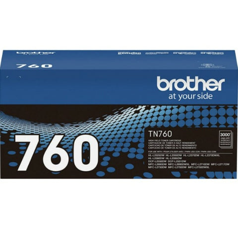 Original Brother TN760 High-Yield Toner, Black