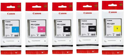 Canon PFI-120 Ink Cartridges, Genuine OEM Inks in Retail Box, Multi-Pack(Matte Blcak/Black/Cyan/Magenta/Yellow) Save Your Money