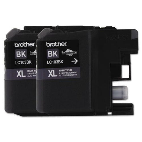 Original Brother LC1032PKS Innobella High-Yield Ink, Black, 2/PK