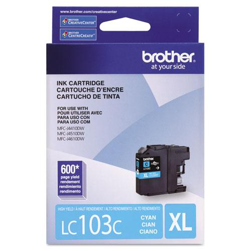 Original Brother LC103C Innobella High-Yield Ink, Cyan