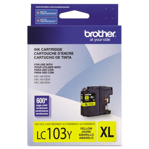 Original Brother LC103Y Innobella High-Yield Ink, Yellow