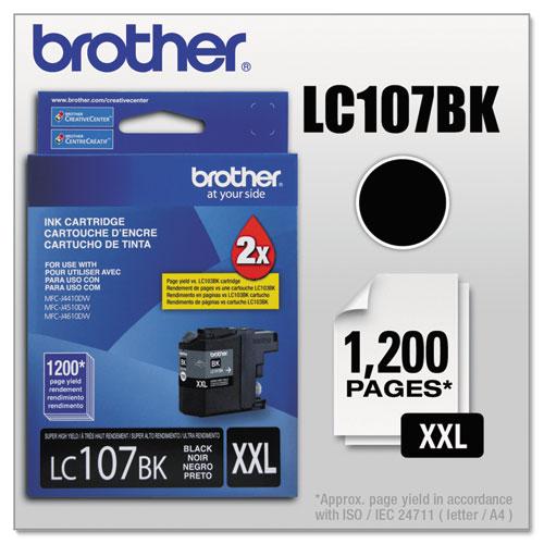 Original Brother LC107BK Innobella Super High-Yield Ink, Black