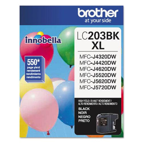 Original Brother LC203BK Innobella High-Yield Ink, Black