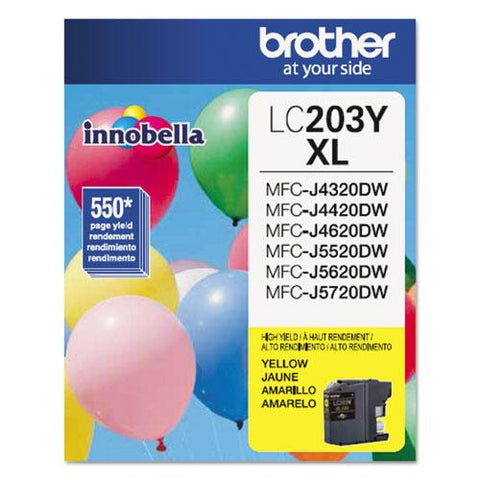 Original Brother LC203Y Innobella High-Yield Ink, Yellow