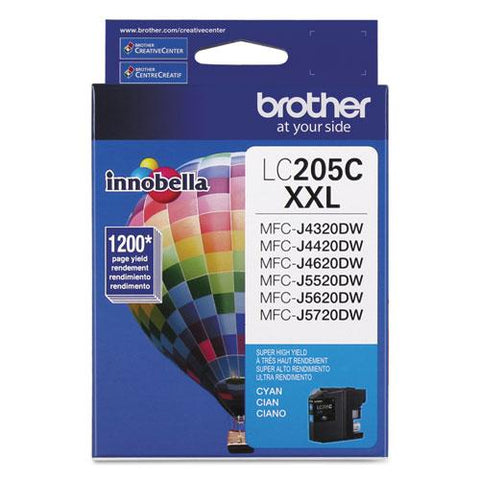 Original Brother LC205C Innobella Super High-Yield Ink, Cyan