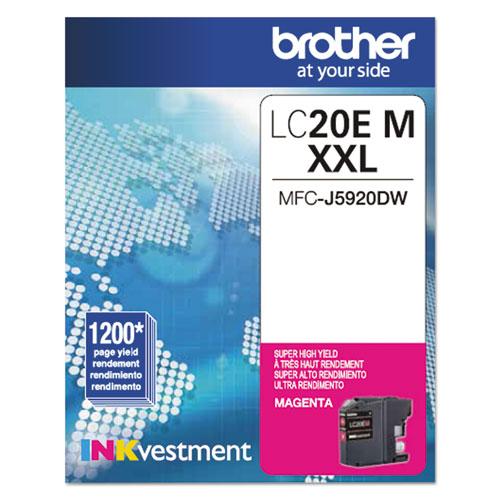 Original Brother LC20EM INKvestment Super High-Yield Ink, Magenta