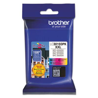 Original Brother LC3019 3PK High-Yield Cyan,Magenta,Yellow Ink Cartridge