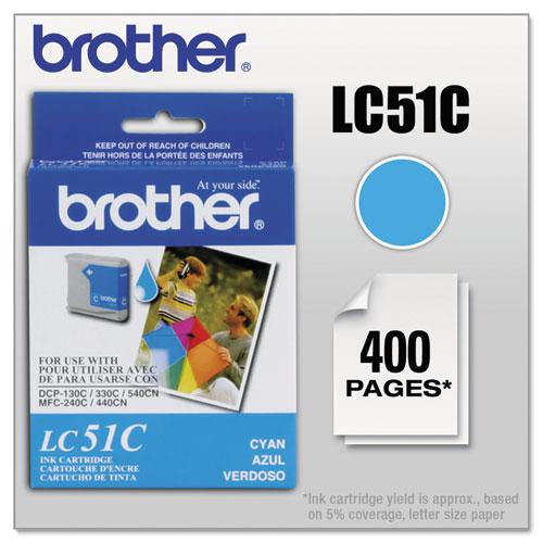 Original Brother LC51C Innobella Ink, Cyan