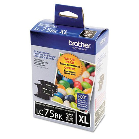 Original Brother LC752PKS Innobella High-Yield Ink, Black, 2/PK