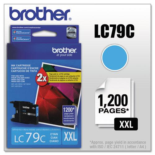Original Brother LC79C Innobella Super High-Yield Ink, Cyan