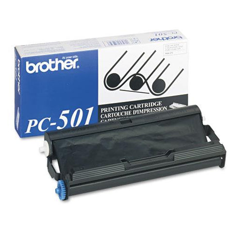Original Brother PC501 Thermal Transfer Print Cartridge, Black