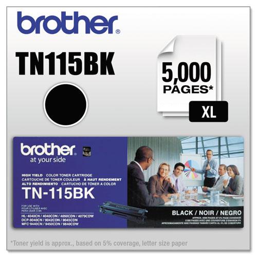 Original Brother TN115BK High-Yield Toner, Black