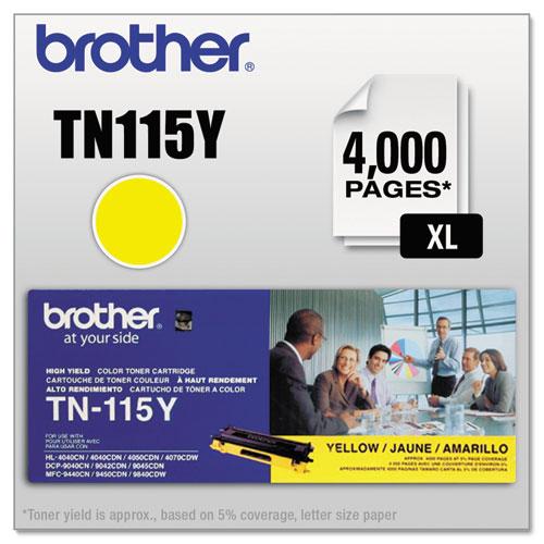 Original Brother TN115Y High-Yield Toner, Yellow