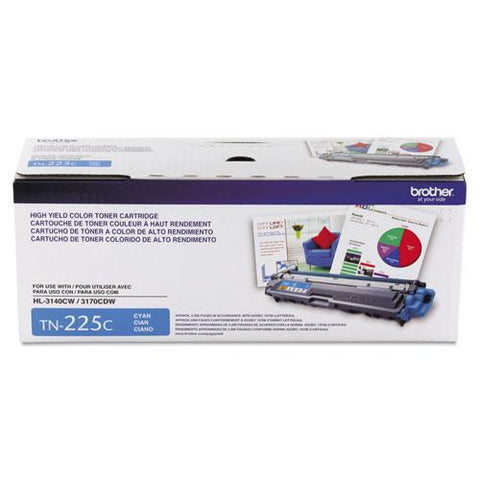 Original Brother TN225C High-Yield Toner, Cyan