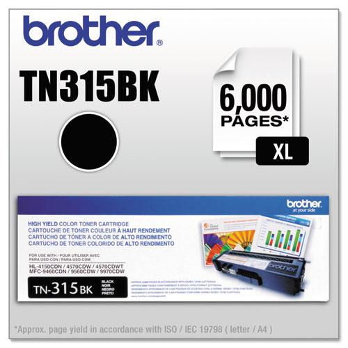 Original Brother TN315BK High-Yield Toner, Black