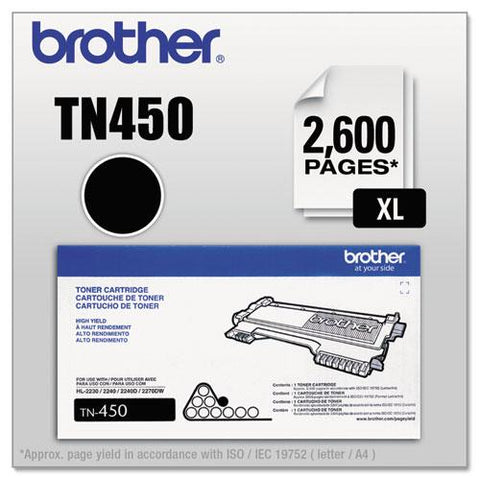 Original Brother TN450 High-Yield Toner, Black