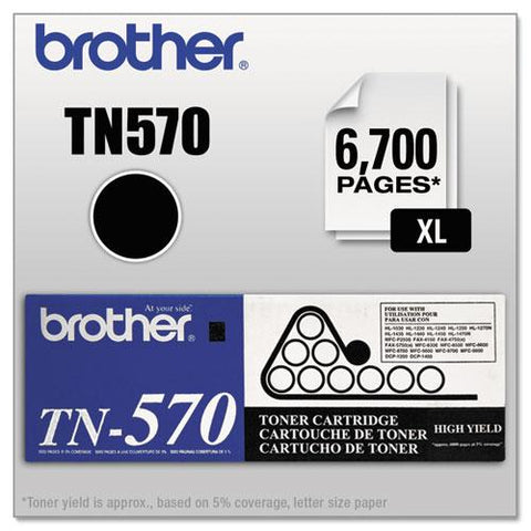 Original Brother TN570 High-Yield Toner, Black