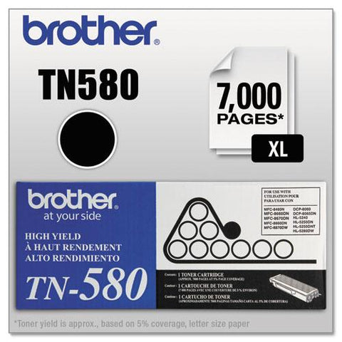Original Brother TN580 High-Yield Toner, Black