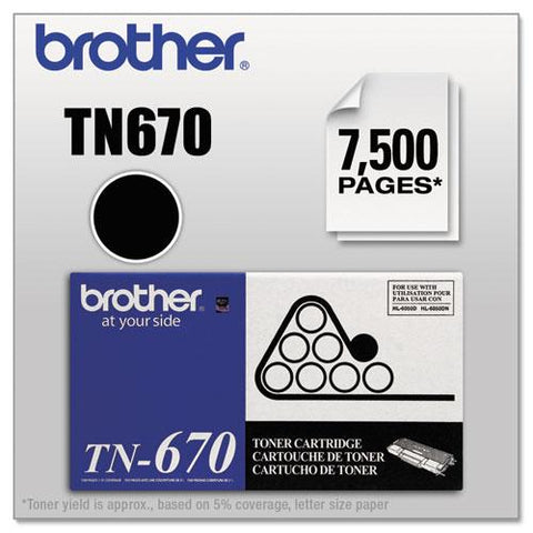 Original Brother TN670 High-Yield Toner, Black