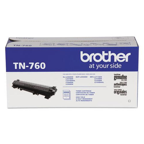 Original Brother TN760 High-Yield Toner, Black