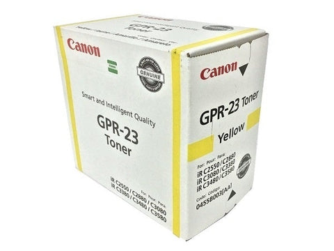 Genuine Canon GPR-23 (GPR23) Yellow Toner Cartridge, Canon 0455B003