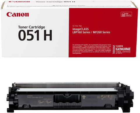Genuine Canon 051H Black Toner Cartridge, High Yield, Canon 2168C001