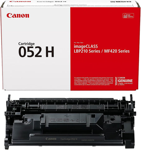 Genuine Canon 052H Black Toner Cartridge, High Yield, Canon 2200C001