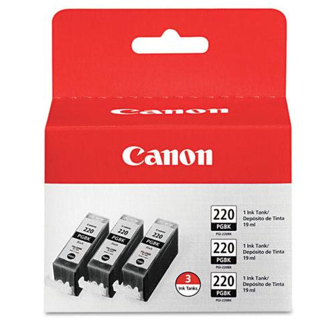 Original Canon 2945B004 (PGI-220) Ink, Black, 3/PK
