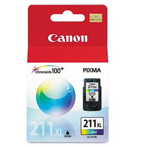 Original Canon 2975B001 (CL-211XL) High-Yield Ink, Tri-Color