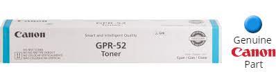 Genuine Canon GPR-52 (GPR52) Cyan Toner Cartridge, Canon 9107B003