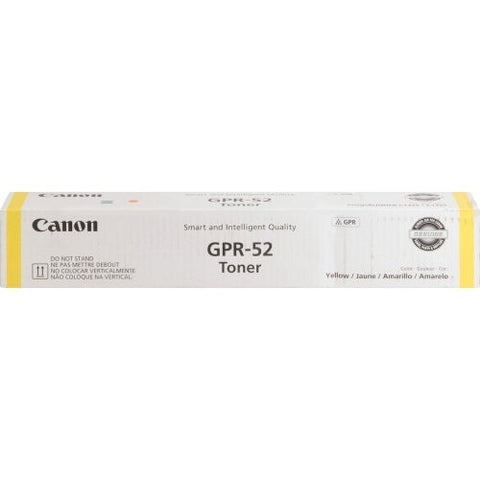 Genuine Canon GPR-52 (GPR52) Yellow Toner Cartridge, Canon 9109B003