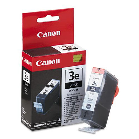 Original Canon BCI3EBK (BCI-3E) Ink, Black