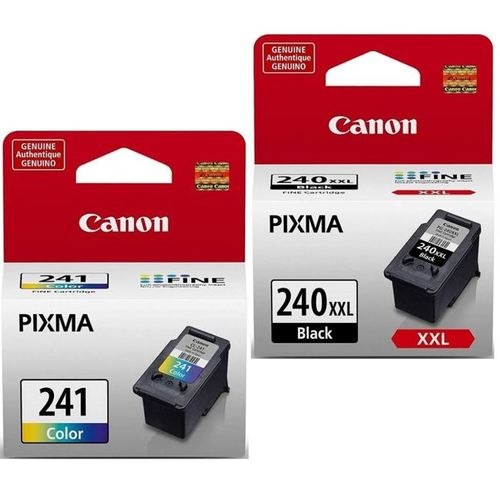 Original Canon 240XXL Black and 241 Tri Color Original Ink Cartridges, Saving Bundle Pack