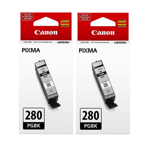 Original Canon PGI-280 Black Standard Yield Ink Cartridge, Twin Saving Bundle Pack ( 2 Inks/Pack)