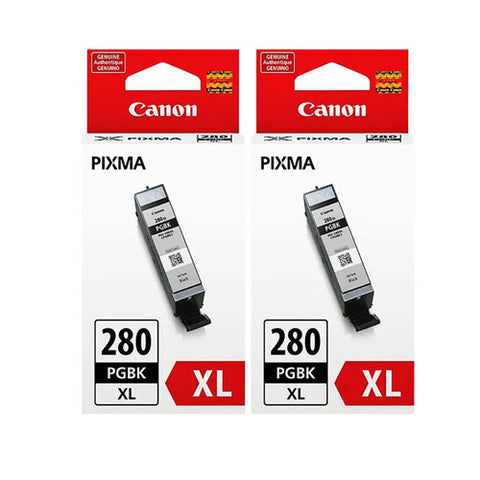 Original Canon PGI-280XL Black High Yield Ink Cartridge (2021C001) - Twin Pack