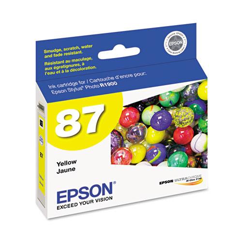 Original Epson T087420 (87) UltraChrome Hi-Gloss 2 Ink, Yellow
