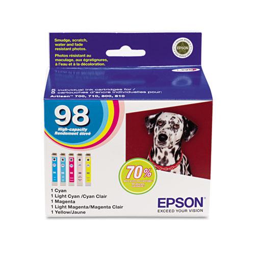 Original Epson T098920 (99) Claria High-Yield Ink, Assorted, 5/PK