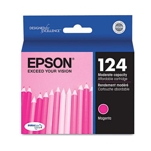 Original Epson T124320 (124) DURABrite Ultra Ink, Magenta