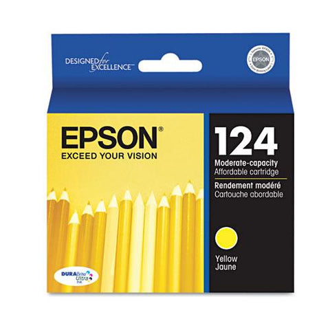 Original Epson T124420 (124) DURABrite Ultra Ink, Yellow