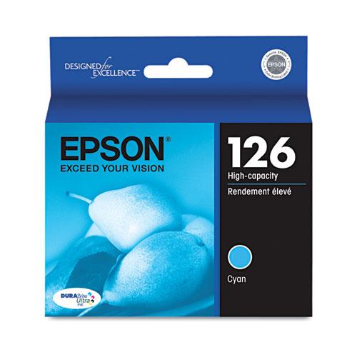 Original Epson T126220 (126) DURABrite Ultra High-Yield Ink, Cyan