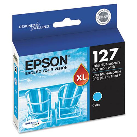 Original Epson T127220 (127) DURABrite Ultra Extra High-Yield Ink, Cyan