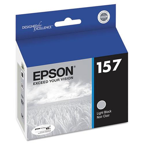 Original Epson T157720 (157) UltraChrome K3 Ink, Light Black