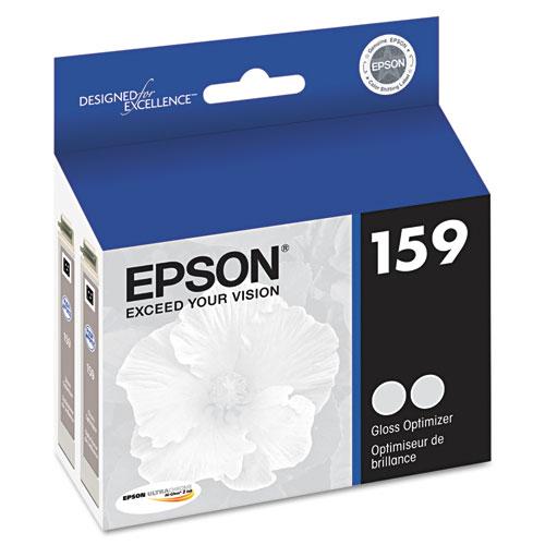 Original Epson T159020 (159) UltraChrome Hi-Gloss 2 Gloss Optimizer Ink, Clear, 2/PK