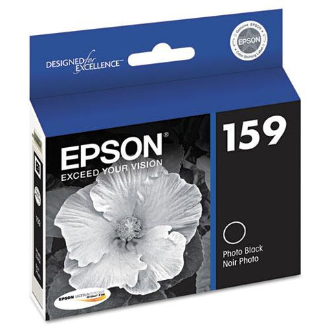 Original Epson T159120 (159) UltraChrome Hi-Gloss 2 Ink, Photo Black