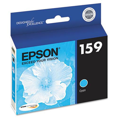 Original Epson T159220 (159) UltraChrome Hi-Gloss 2 Ink, Cyan